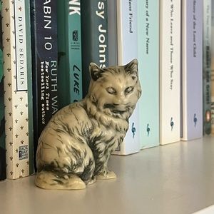 Vintage Marble Cat Figurine